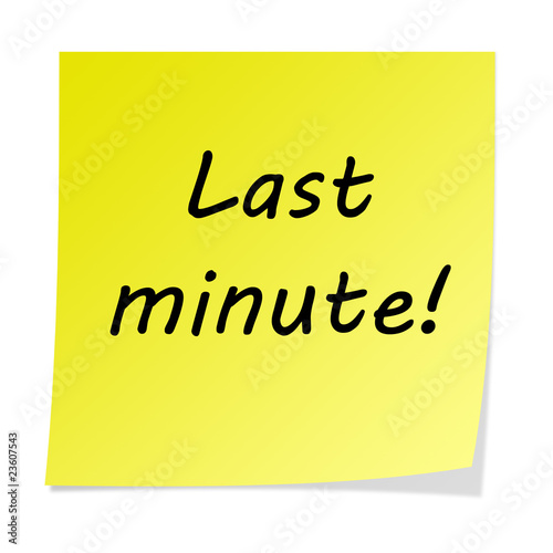 Memo last minute