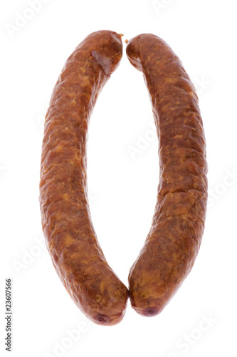 Sausage on white