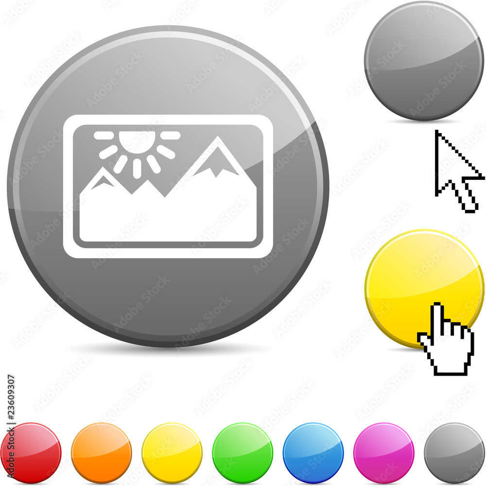 Obraz premium Picture glossy button.
