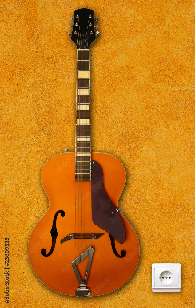 Naklejka premium old style guitar