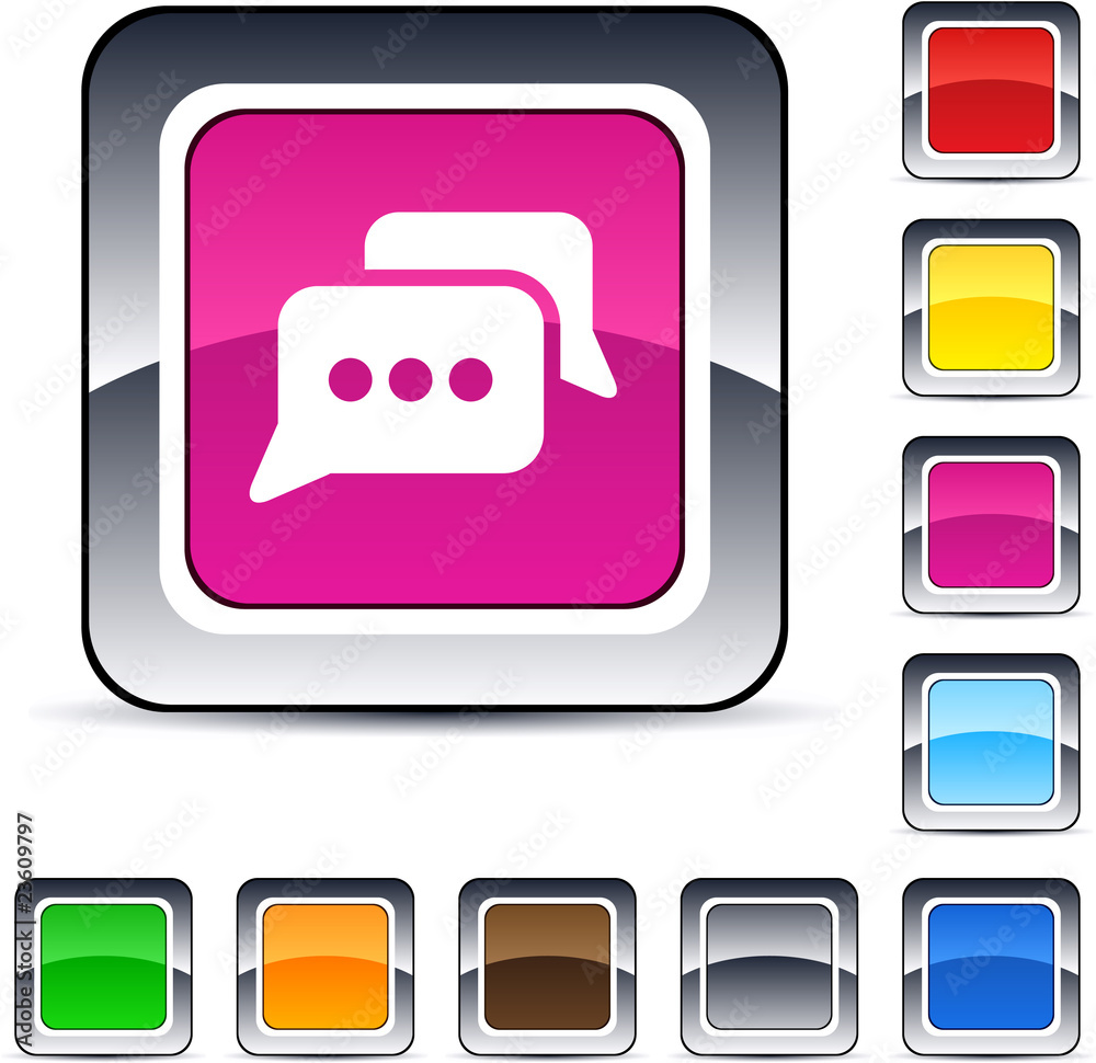 Chat square button. Chat square button.
