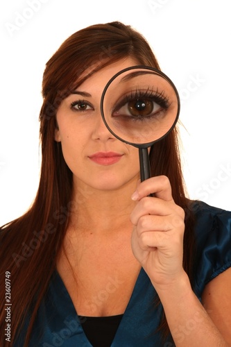 Pretty Woman and Magnifying Glass