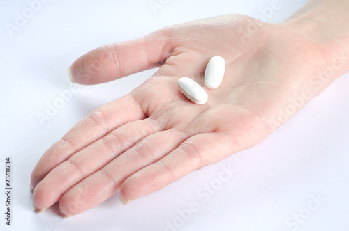 Hand with pills