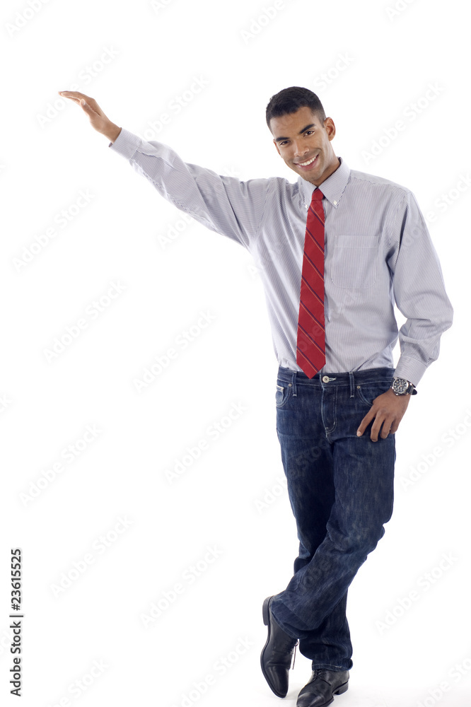Business man leaning against something 2 of 2 Business man leaning against something 2 of 2