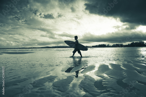 surfer in cherating, malaysia