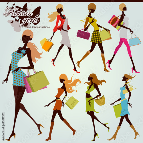 shopping girls