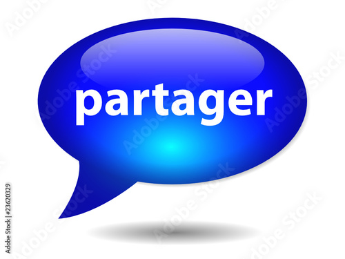 Bouton Bulle PARTAGER (réseau social commun global fichiers)