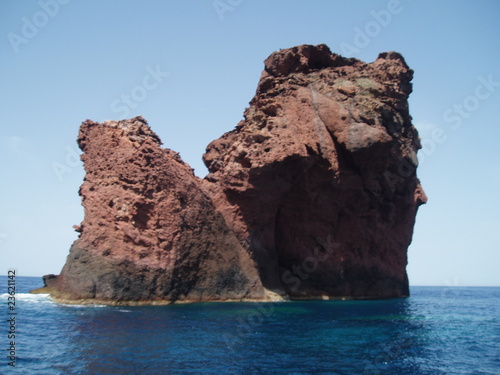 Tableau sur toile Rocher Pascal Paoli, dans la réserve de Scandola en Corse