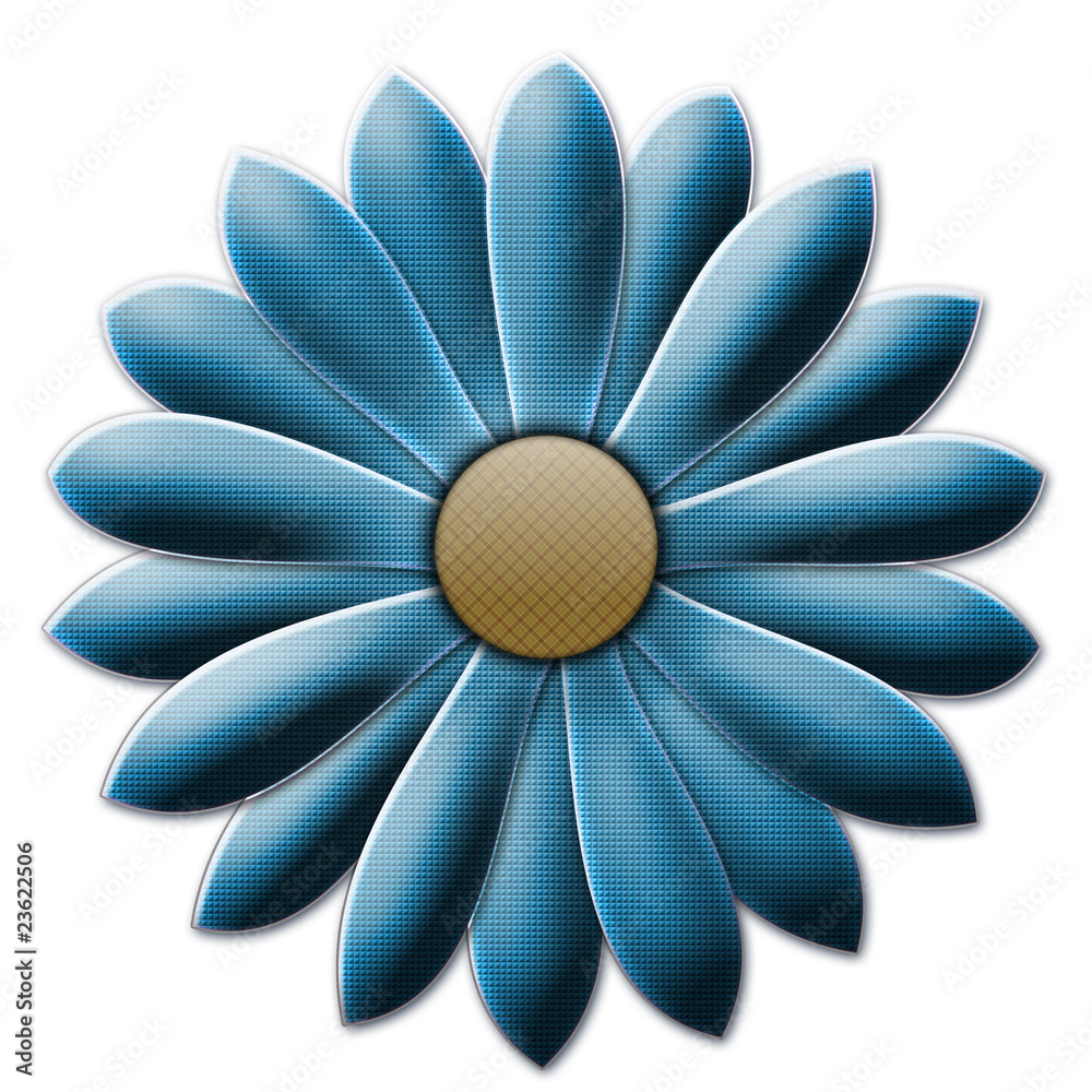 お花イラスト シンプル ガーベラ青色 Stock Illustration Adobe Stock