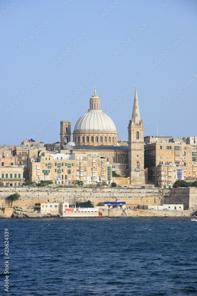 Valletta old town in Malta, the Mediterranean