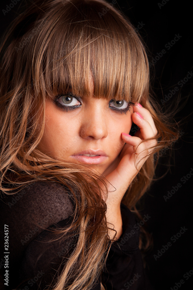 Naklejka premium Young casual woman portrait