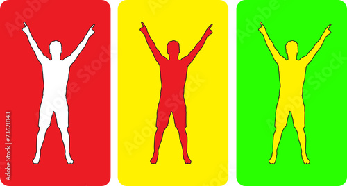 man with arms spread vector illustration