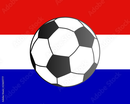Fahne der Niederlande und Fu  ball