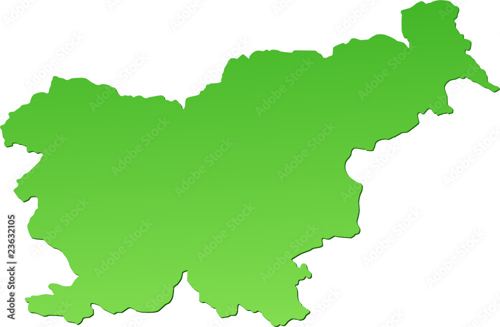 Carte de la Slovénie verte (détouré)
