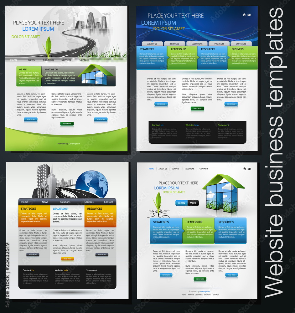 exclusive website business templates, first set