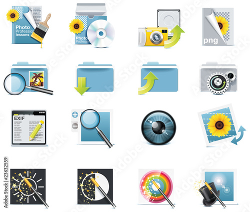 Vector photography icons. Part 7