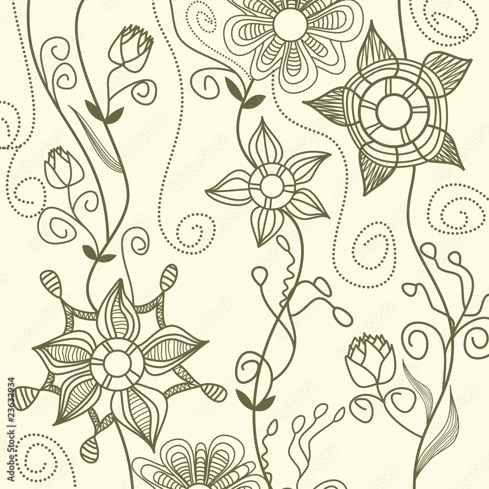 Graphic floral pattern Graphic floral pattern