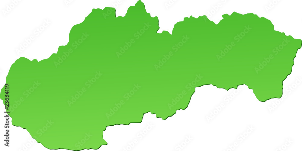 Carte de la Slovaquie verte (détouré)