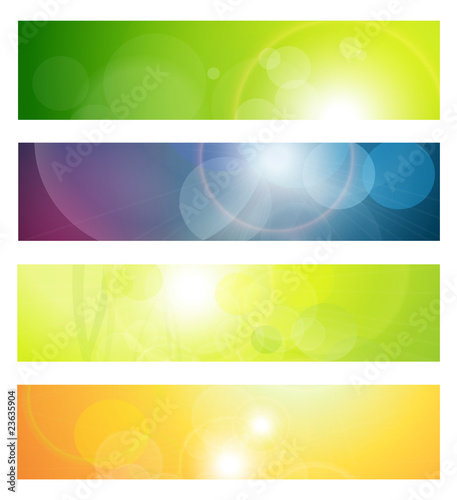 Banners, headers abstract lights