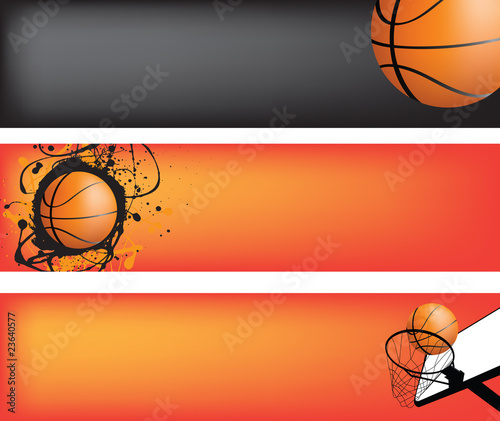 basketball web banner set