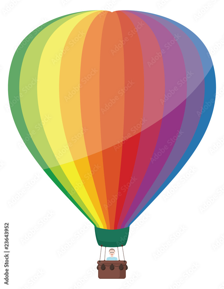 Naklejka premium Colorful Hot Air Balloon
