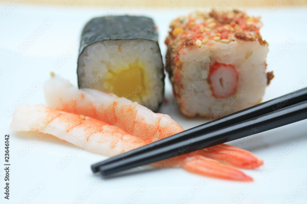 two pieces of of sushi two pieces of of sushi
