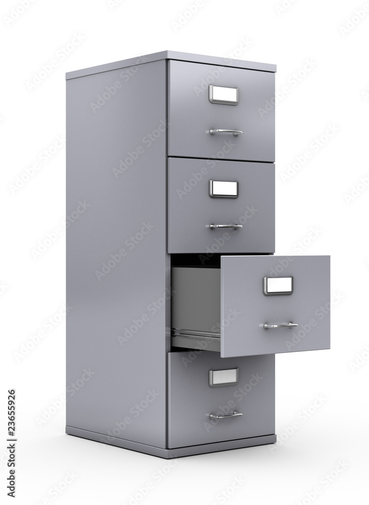 Filing cabinet isolated over white background Filing cabinet isolated over white background