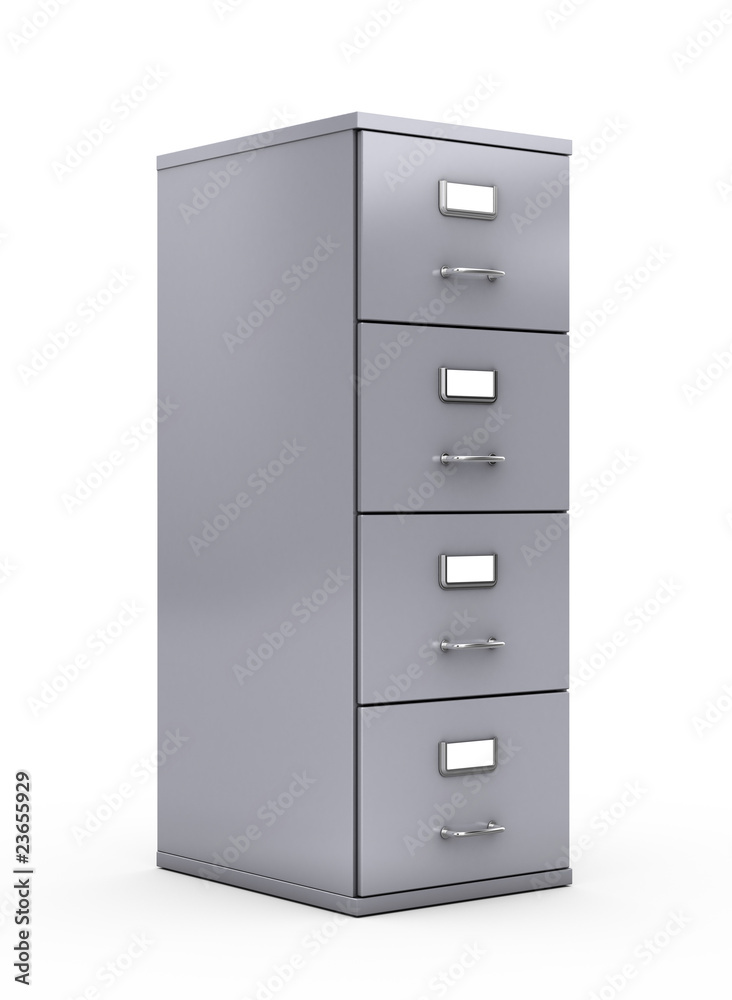 Filing cabinet isolated over white background Filing cabinet isolated over white background