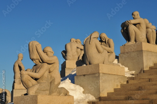 Photography scultures de Vigeland à Oslo, Norvège