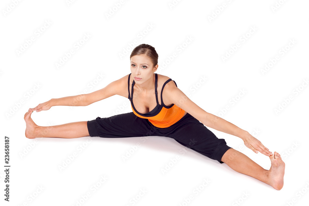 Fototapeta premium Fit Young Woman Practicing Yoga Asana