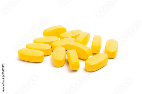 yellow vitamin pills
