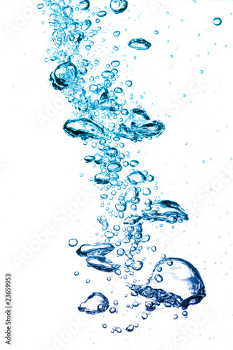 water splash with air bubbles