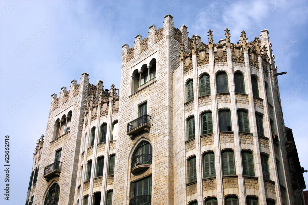 Fototapeta premium Barcelona - modernist architecture at Via Laietana