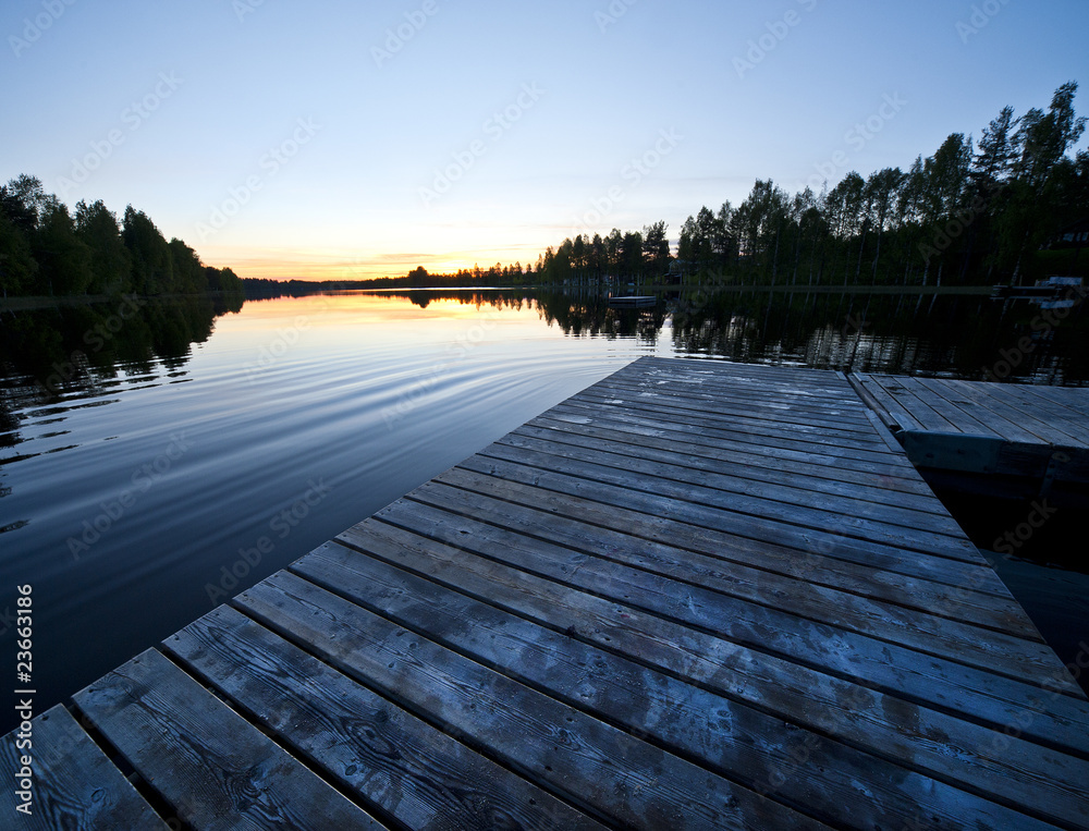 Obraz premium scandinavian sunset