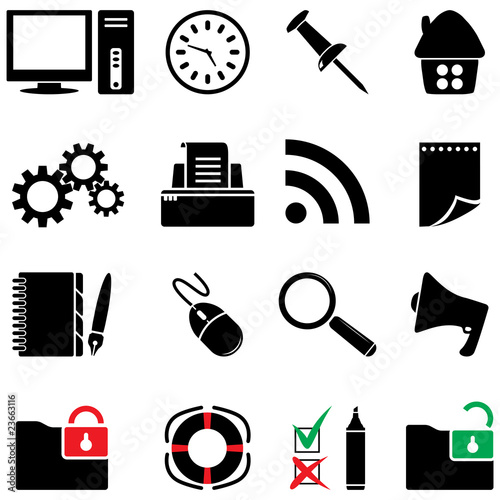 computer icon set (vector, CMYK)