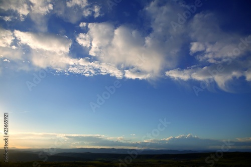 sky in blue simple nature background
