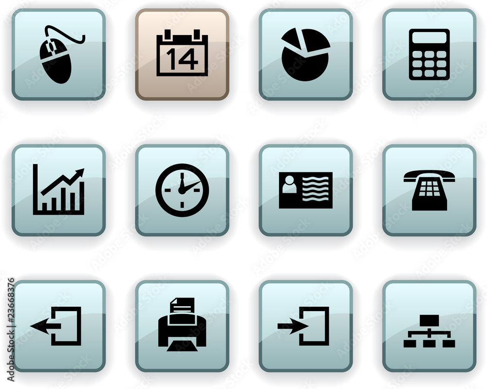 Office dim icons. Office dim icons.