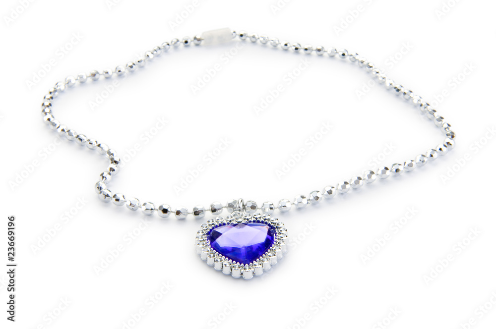 Silver pendant isolated on the white background Silver pendant isolated on the white background