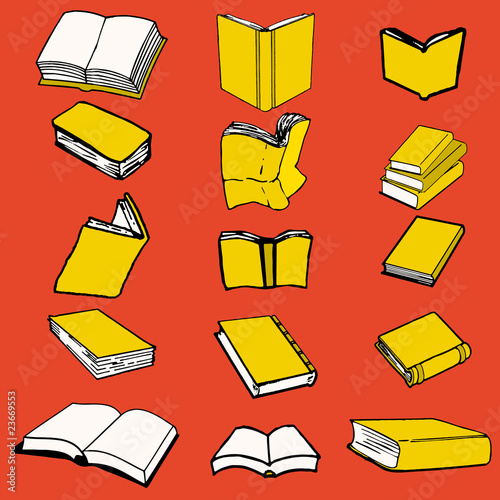 Books on isolated background, vetcor illustration, EPS file