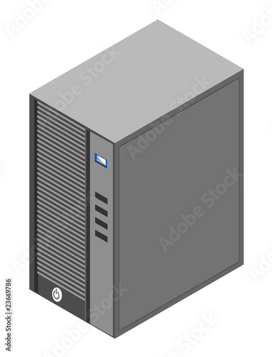 Vector illustration of computer server box