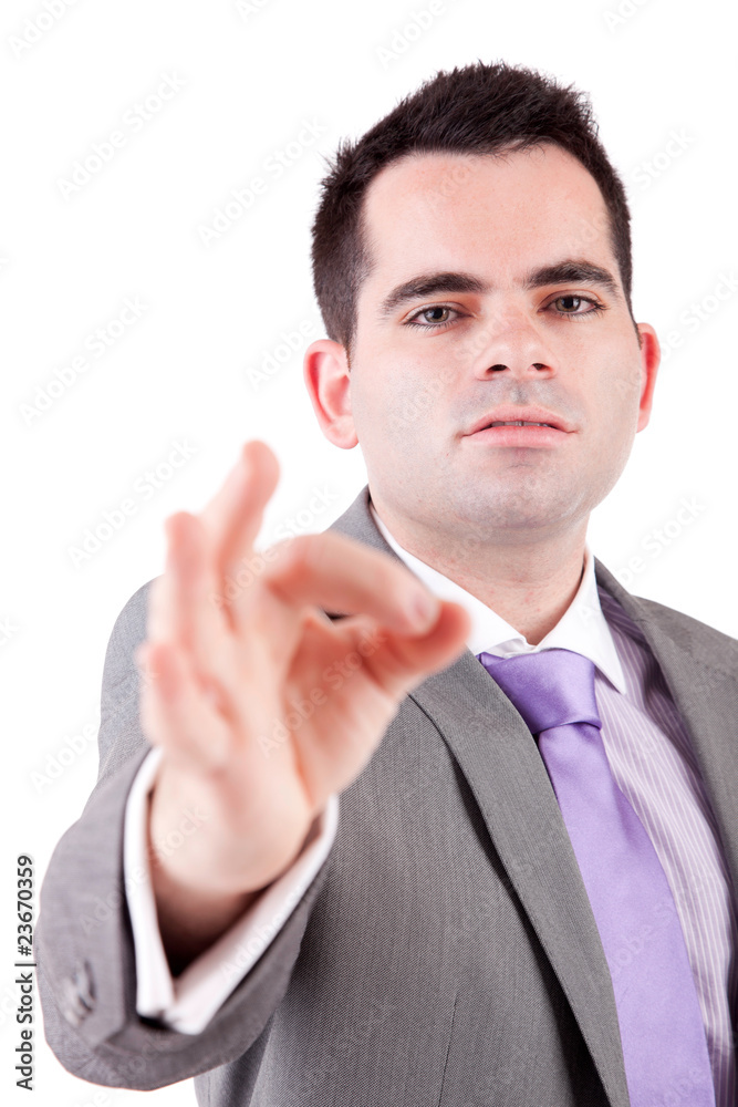 Business man signaling ok Business man signaling ok