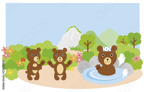 bear in onsen