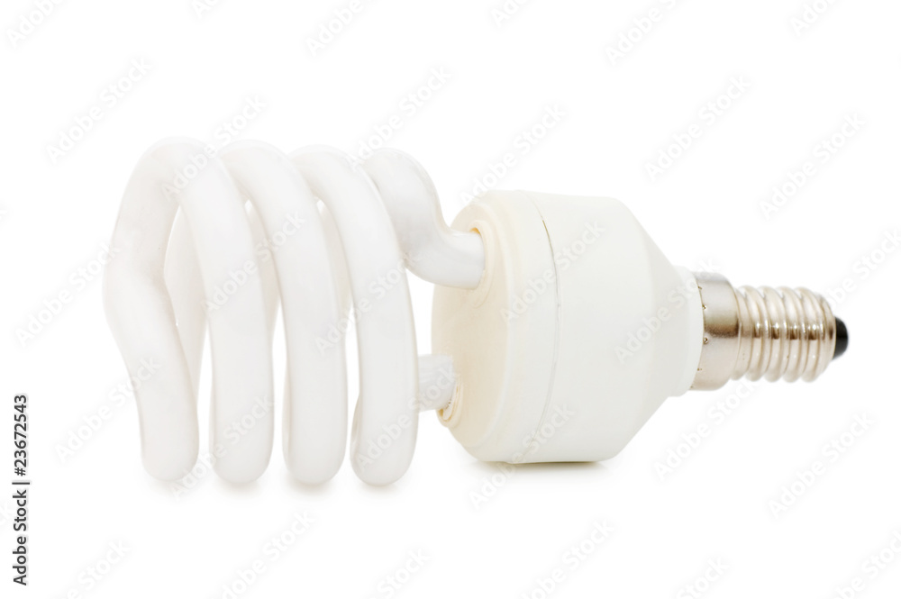 Energy saving lamp isolated on the white background Energy saving lamp isolated on the white background
