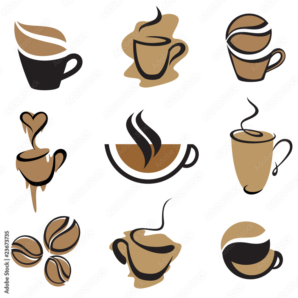 Obraz premium coffee elements set 2