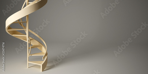 Spiral stairway in studio. photo