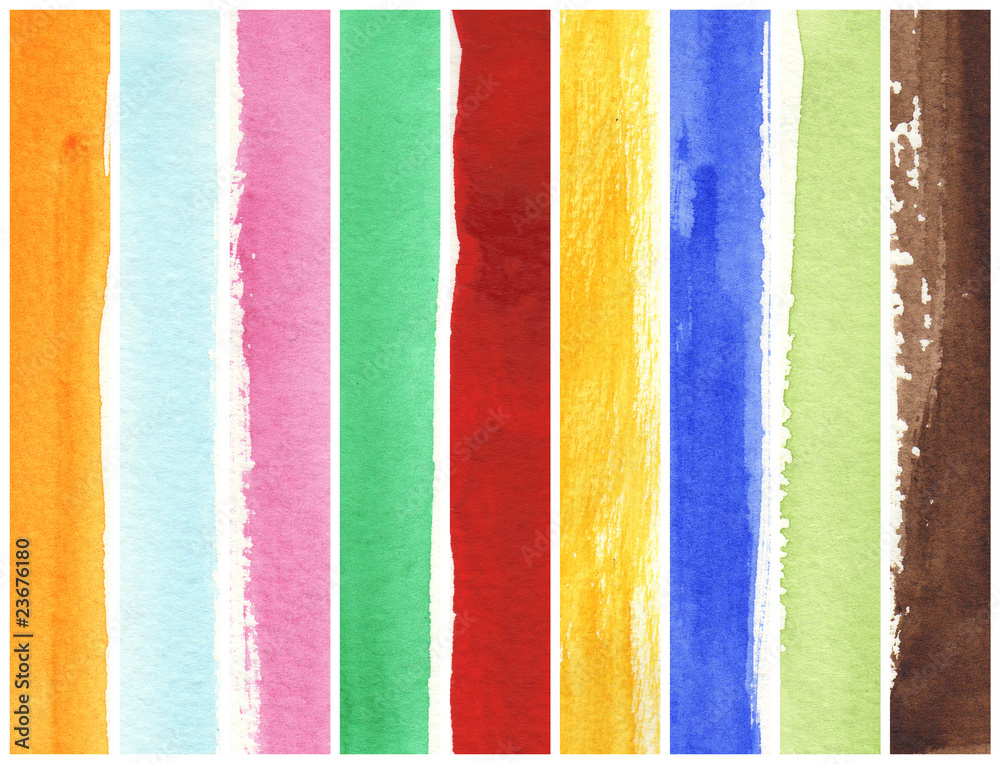 Fototapeta premium watercolor paints on a rough texture paper.