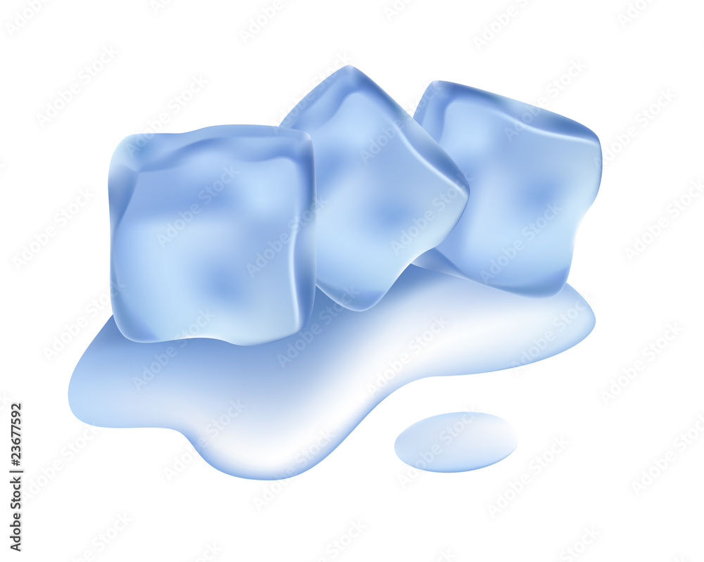Ice cubes. Vector illustration. Ice cubes. Vector illustration.