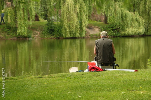 pêcheur en étang
