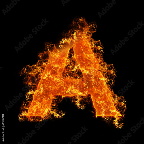 Fire letter A