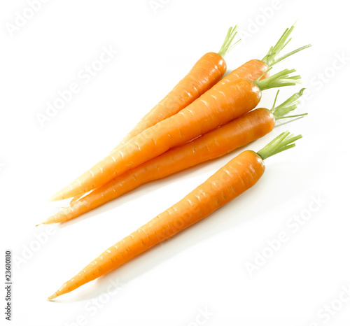 Carrots isolated on white